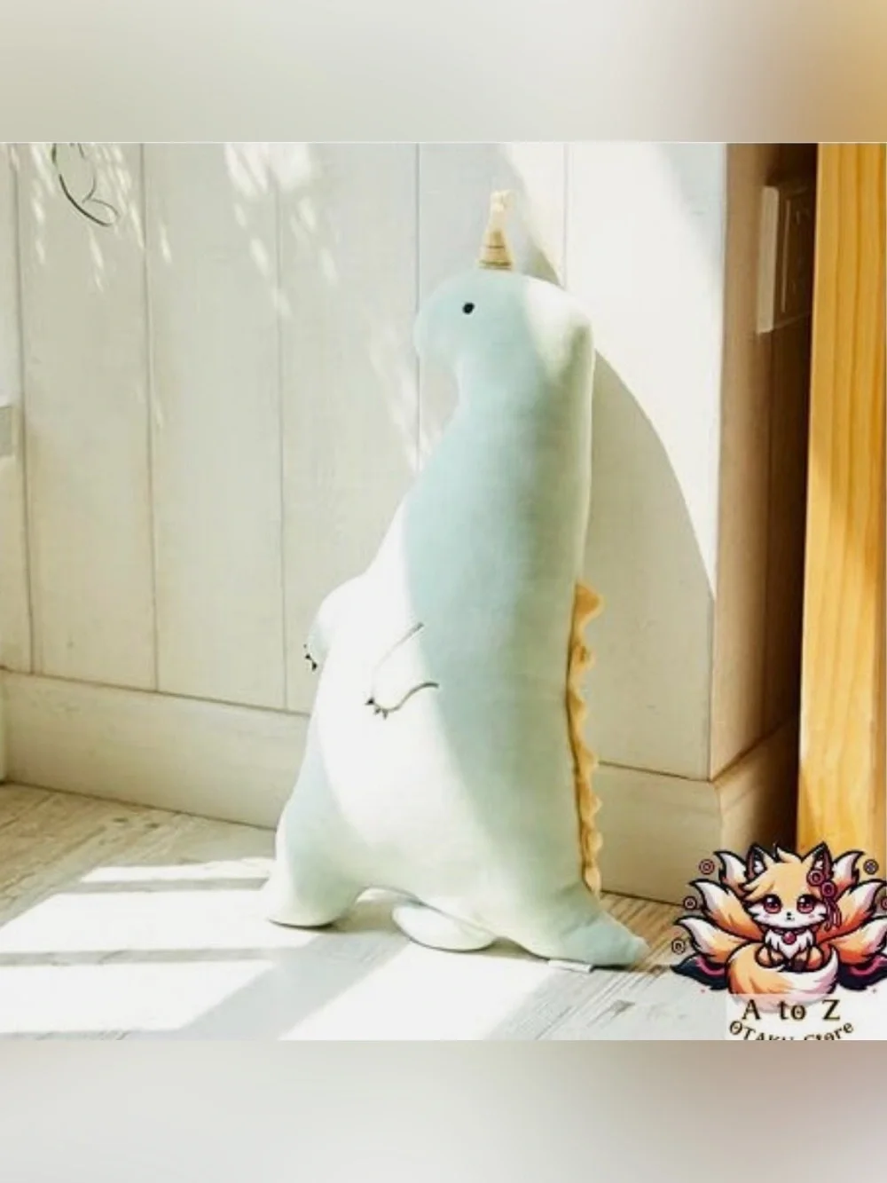 NEW Livheart Body Pillow Roomies Party Scared Dinosaur M Size Total Length ~25”